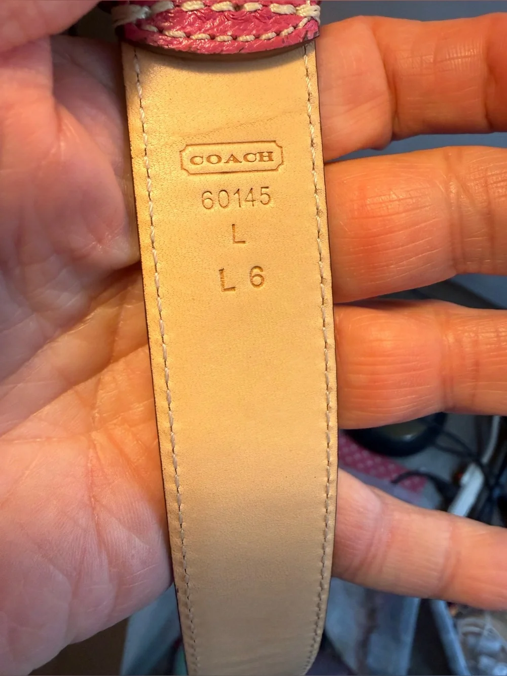 Coach Vintage Leather Dog Collar New Pink 60145